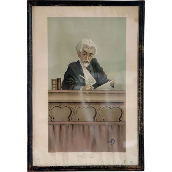 FREDERICK T. DALTON Vanity Fair Chromolithograph, The New Judge