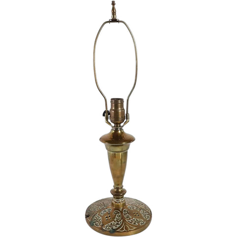 Small Aesthetic Movement Brass One-Light Table Lamp