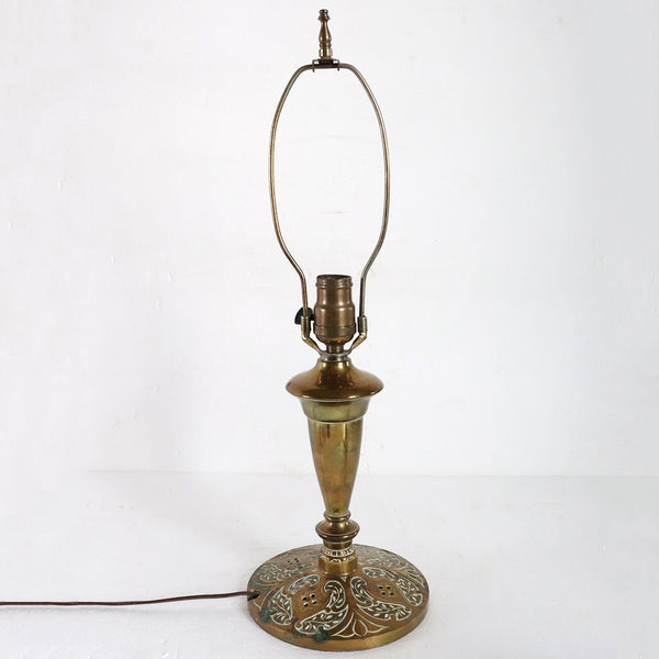 Small Aesthetic Movement Brass One-Light Table Lamp