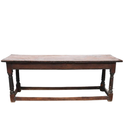 Long English Oak Refectory Dining Table