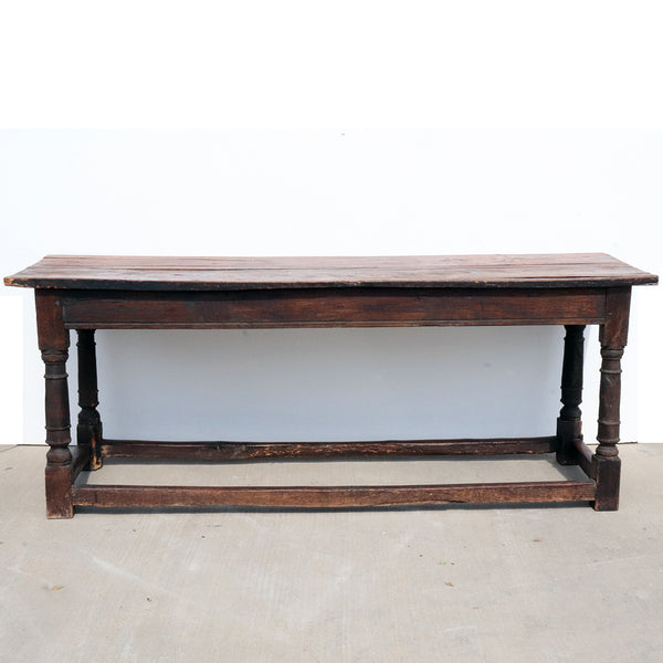 Long English Oak Refectory Dining Table