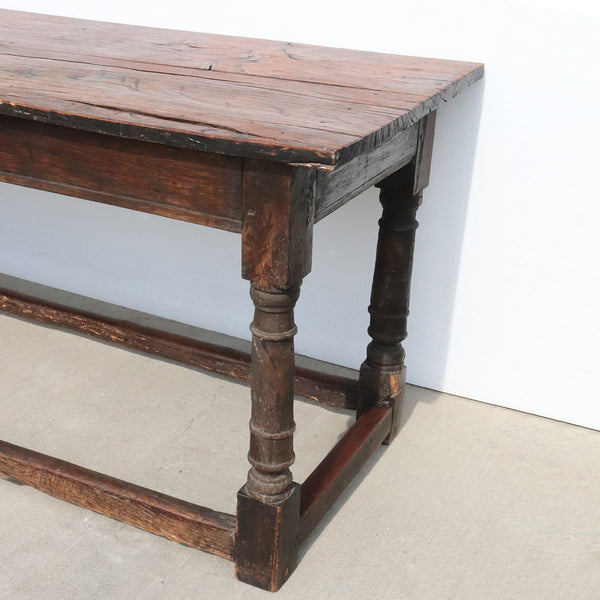 Long English Oak Refectory Dining Table