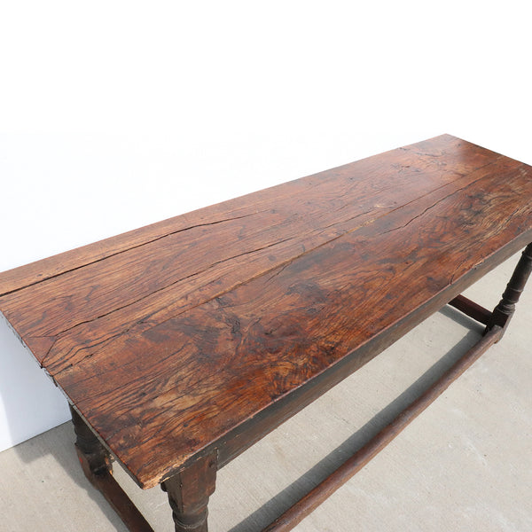 Long English Oak Refectory Dining Table