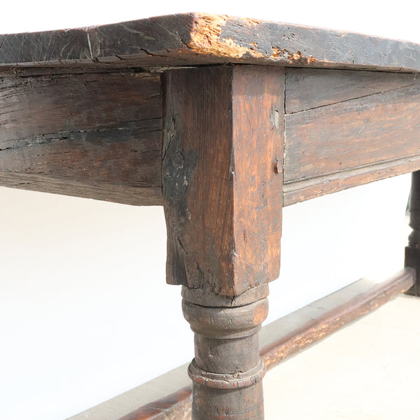 Long English Oak Refectory Dining Table