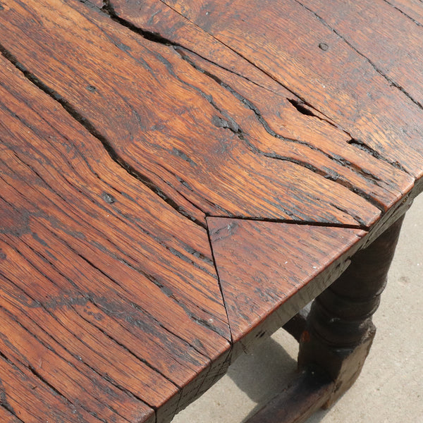 Long English Oak Refectory Dining Table