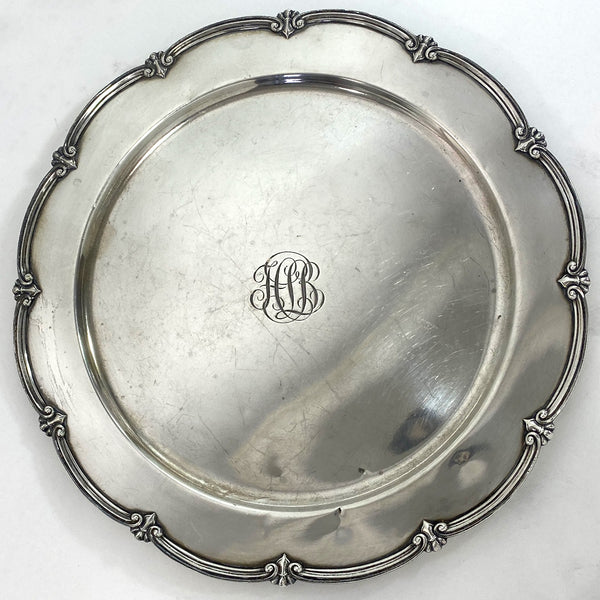 Vintage American Gorham for Spaulding & Co. Sterling Silver Round Tray