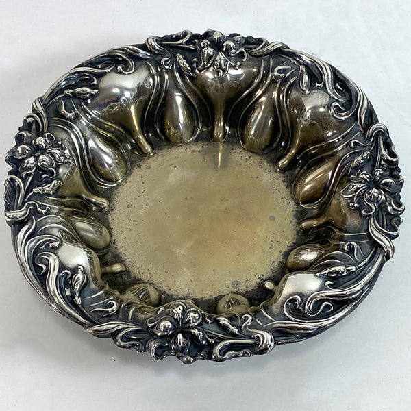 American Meriden Brittania Art Nouveau Sterling Silver 510 Bon Bon Bowl