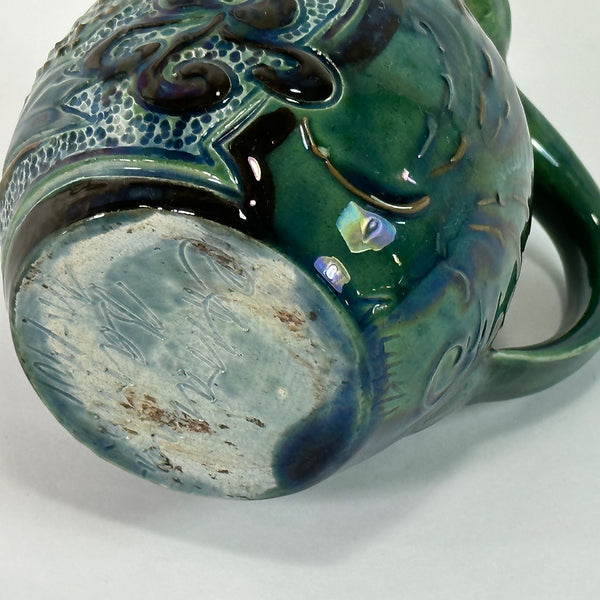 English C. H. Brannam Devon Pottery Earthenware Sgrafitto Fish Pitcher