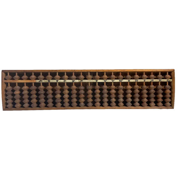 Vintage Japanese Wooden Soroban Abacus Counting Tray