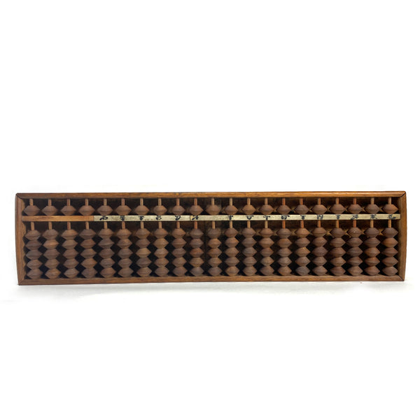 Vintage Japanese Wooden Soroban Abacus Counting Tray