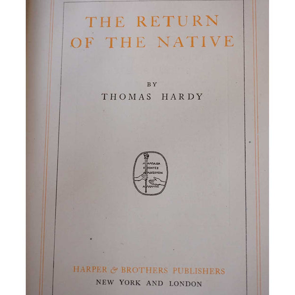 Leather Bound Book: THOMAS HARDY The Return of the Native