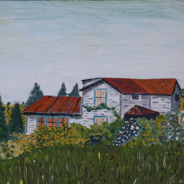 American Painting, Summer Rural Landscape with House