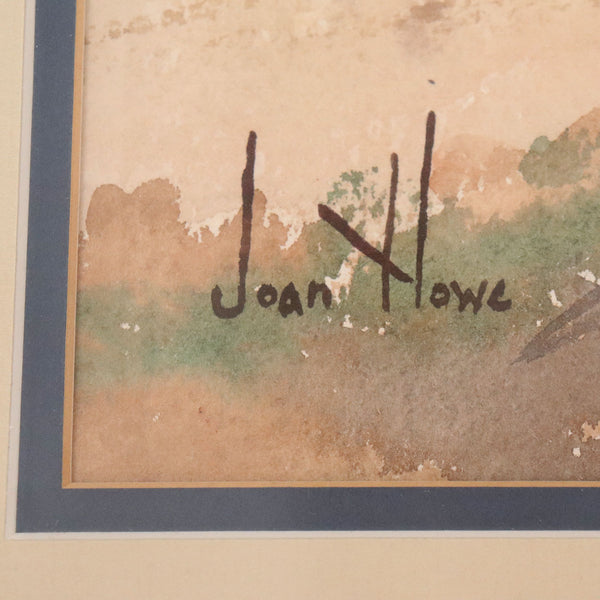 JOAN HOWE Watercolor on Paper, Desert Mountain Landscape