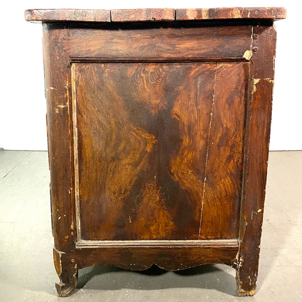 French Louis XV Period Grain Painted Oak Commode