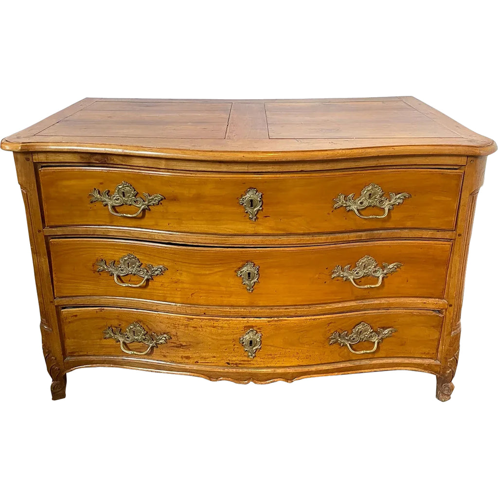 French Louis XV Pale Cherrywood Commode Chest of Drawers
