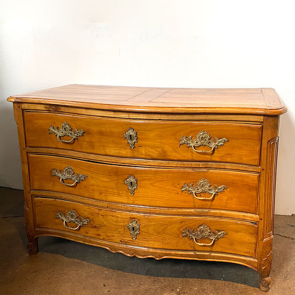 French Louis XV Pale Cherrywood Commode Chest of Drawers