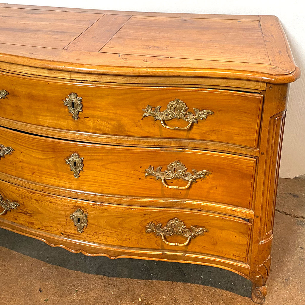 French Louis XV Pale Cherrywood Commode Chest of Drawers