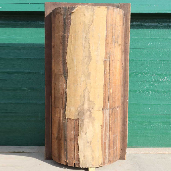 American Colonial or English Georgian Oak and Pine Barrel-Back Built-in Cupboard