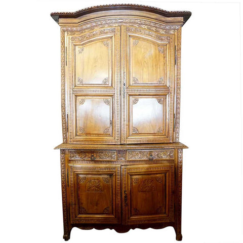 French Louis XVI Cherrywood Buffet a Deux Corps