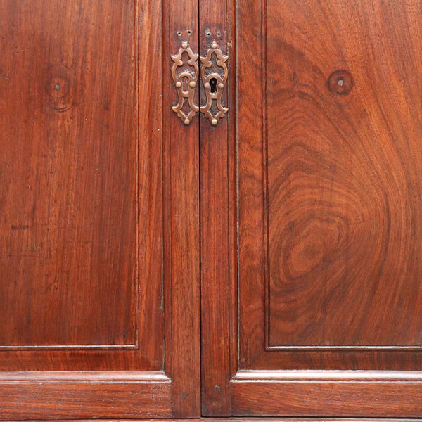 Small Anglo Indian Rosewood Linen Press Cupboard