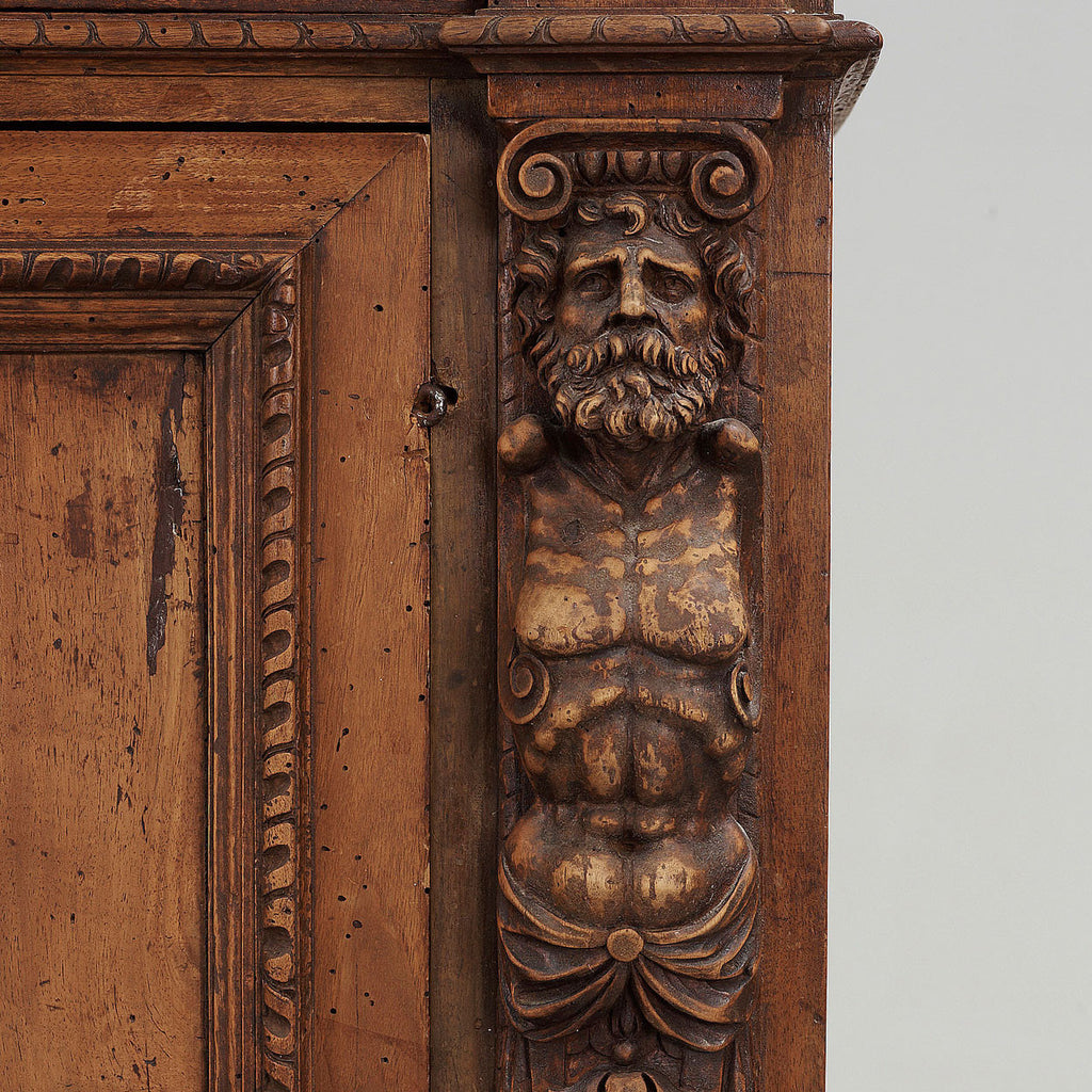 Italian Renaissance Bookcase Pair of Large Italian Renaissance Revival Walnut Open Bookcase Cabinets