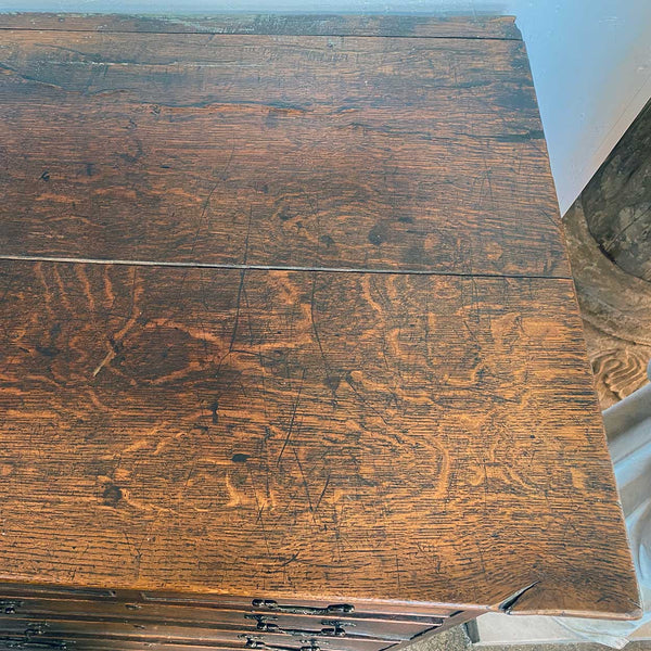 English Chippendale Oak Dresser Base / Sideboard Cabinet