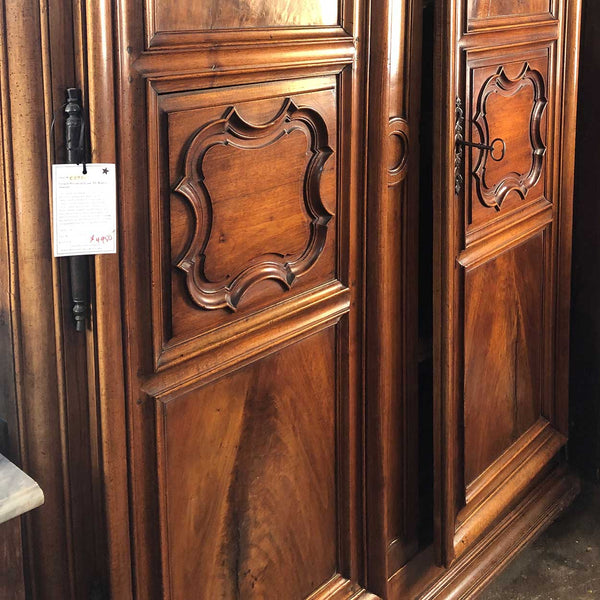 French Provincial Louis XIV Walnut Armoire