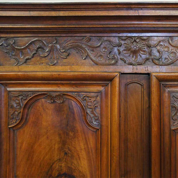 French Provincial Louis XIV Walnut Armoire