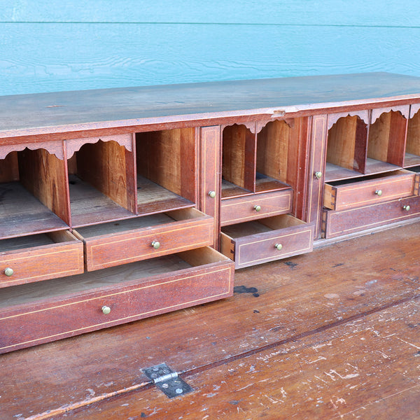 American Massachusetts Chippendale Figured Mahogany Oxbow Drop Front Desk