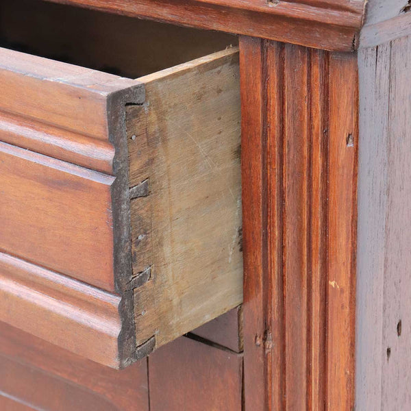 English Art Nouveau Pine Two-Door Side Cabinet / Sideboard