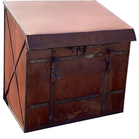 Large American Blacksmith Made Steel Package Postal Lock Box