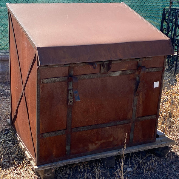 Large American Blacksmith Made Steel Package Postal Lock Box