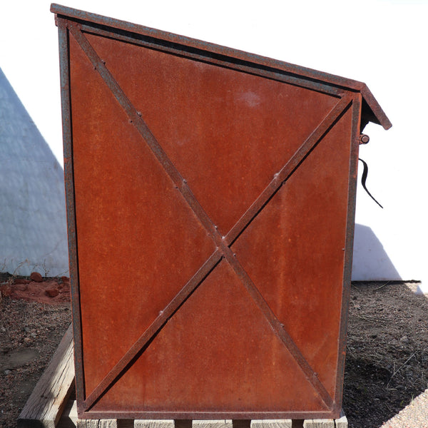 Large American Blacksmith Made Steel Package Postal Lock Box