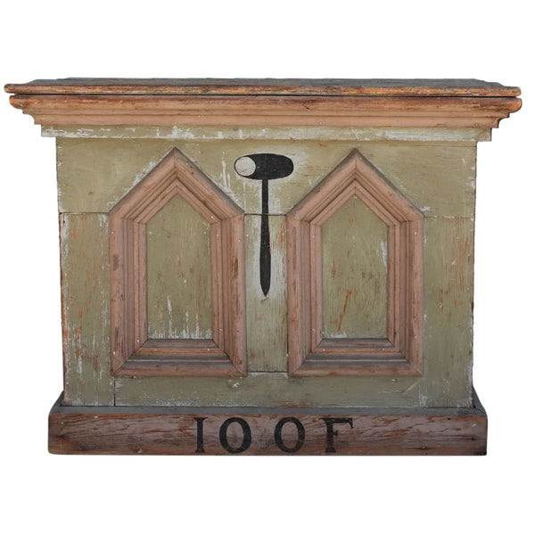 American Independent Order of Odd Fellows Painted Pine Podium Cupboard