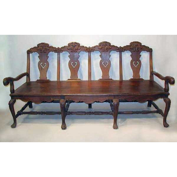 Indo-Portuguese Queen Anne Rosewood Settee