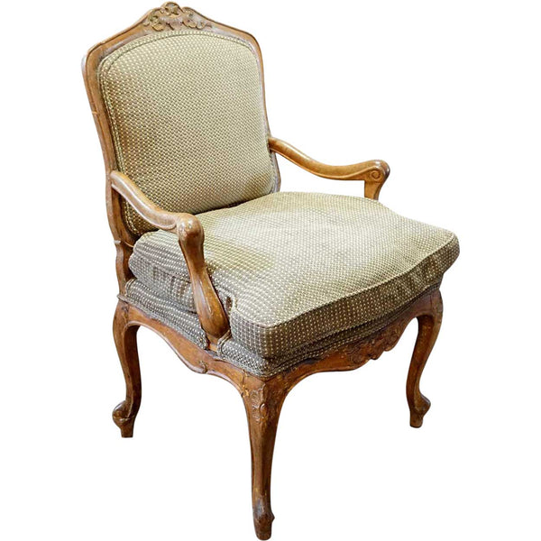 Swedish Gustavian Beechwood Upholstered Armchair