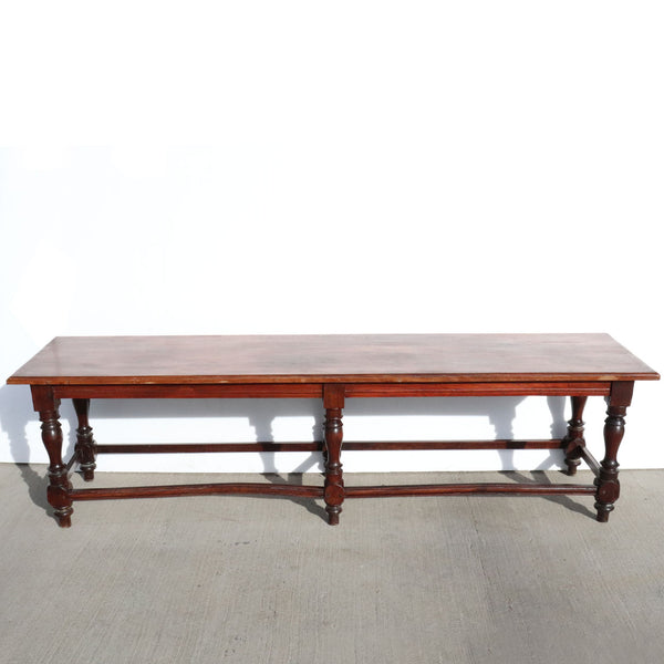 Long Anglo Indian Rosewood and Satinwood Bench / Low Table