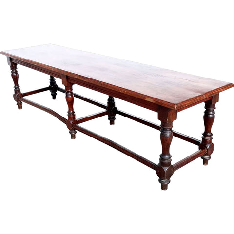 Long Anglo Indian Rosewood and Satinwood Bench / Low Table