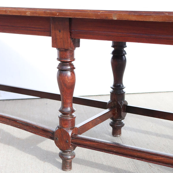 Long Anglo Indian Rosewood and Satinwood Bench / Low Table