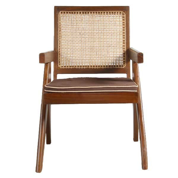 Vintage PIERRE JEANNERET Solid Teak Conference Chair from Chandigarh, India