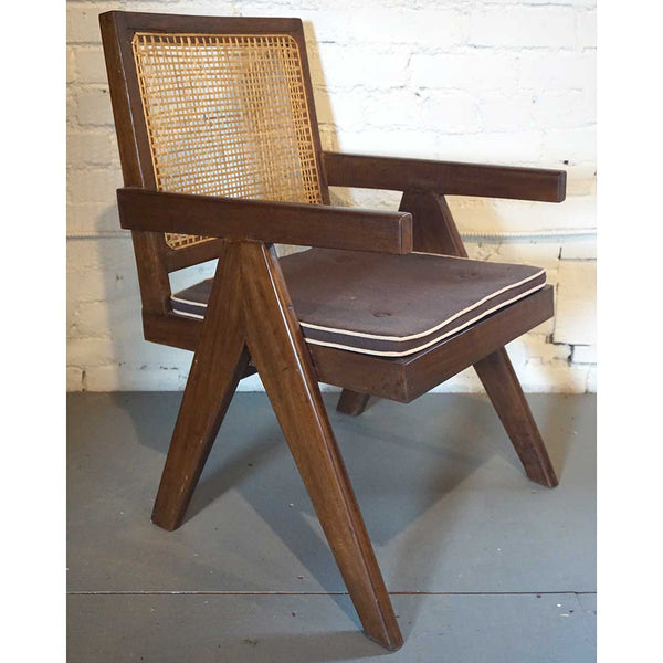 Vintage PIERRE JEANNERET Solid Teak Conference Chair from Chandigarh, India