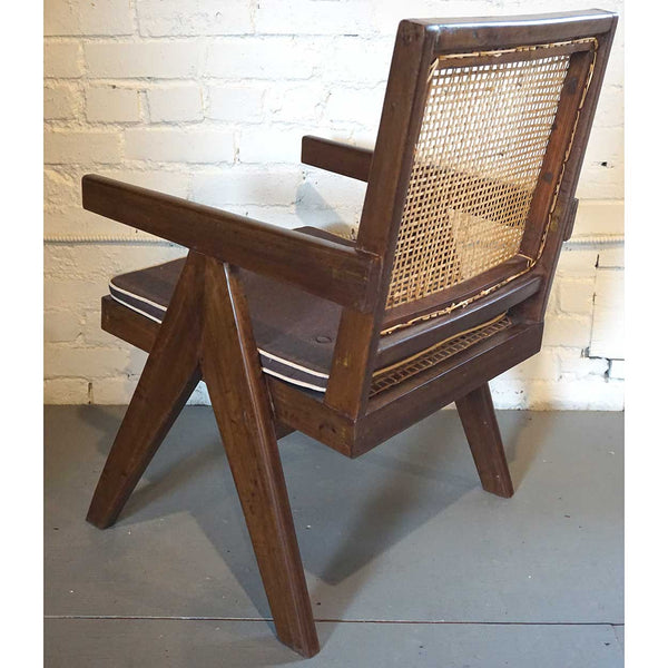 Vintage PIERRE JEANNERET Solid Teak Conference Chair from Chandigarh, India