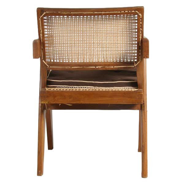 Assembled Set of Two Vintage PIERRE JEANNERET Teak Conference Chairs from Chandigarh, India