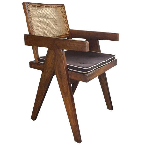 Assembled Set of Two Vintage PIERRE JEANNERET Teak Conference Chairs from Chandigarh, India