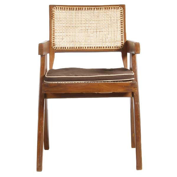 Assembled Set of Two Vintage PIERRE JEANNERET Teak Conference Chairs from Chandigarh, India