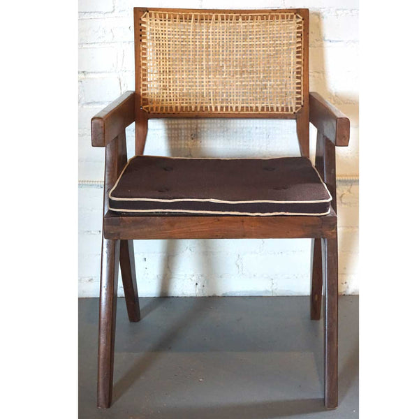 Assembled Set of Two Vintage PIERRE JEANNERET Teak Conference Chairs from Chandigarh, India