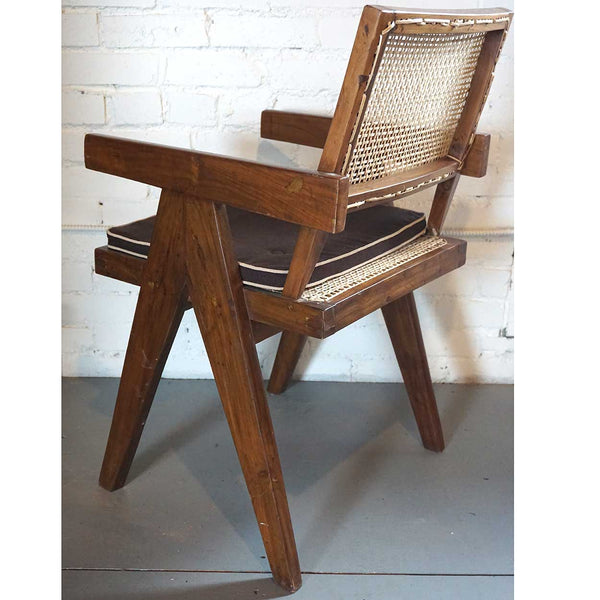 Assembled Set of Two Vintage PIERRE JEANNERET Teak Conference Chairs from Chandigarh, India