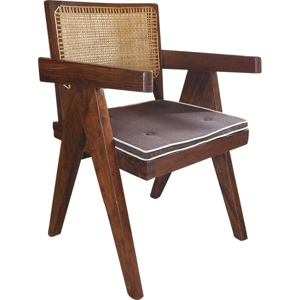 Assembled Set of Two PIERRE JEANNERET Teak Conference Chairs from Chandigarh, India