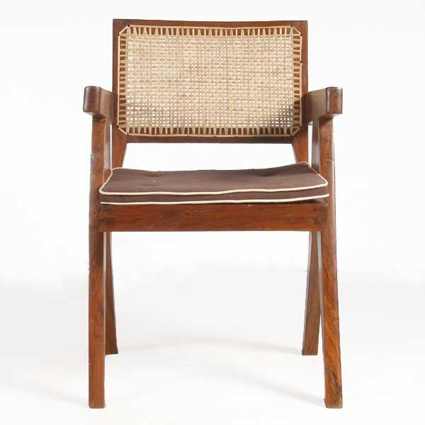 Assembled Set of Two PIERRE JEANNERET Teak Conference Chairs from Chandigarh, India