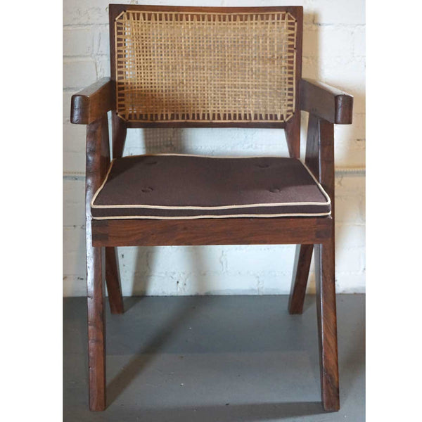 Assembled Set of Two PIERRE JEANNERET Teak Conference Chairs from Chandigarh, India